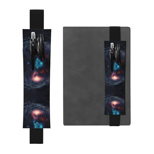 Schwarzes Leder-Stifthalter, Lesezeichen, WZYWHJ mit schwarzen Löchern, Premium-PVC-Leder, elastisches Band-Design für Notizbücher, Tagebücher und Planer Schwarzes Leder-Stifthalter, Lesezeichen, WZYWHJ mit schwarzen Löchern, Premium-PVC-Leder, elastisches Band-Design für Notizbücher, Tagebücher und Planer von WZYWHJ