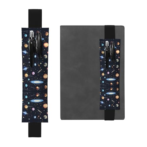 Schwarzes Leder-Stifthalter-Lesezeichen "WZYWHJ Die Solar-Familie", hochwertiges PVC-Lederband, elastisches Band für Notizbücher, Tagebücher und Planer Schwarzes Leder-Stifthalter-Lesezeichen "WZYWHJ Die Solar-Familie", hochwertiges PVC-Lederband, elastisches Band für Notizbücher, Tagebücher und Planer von WZYWHJ