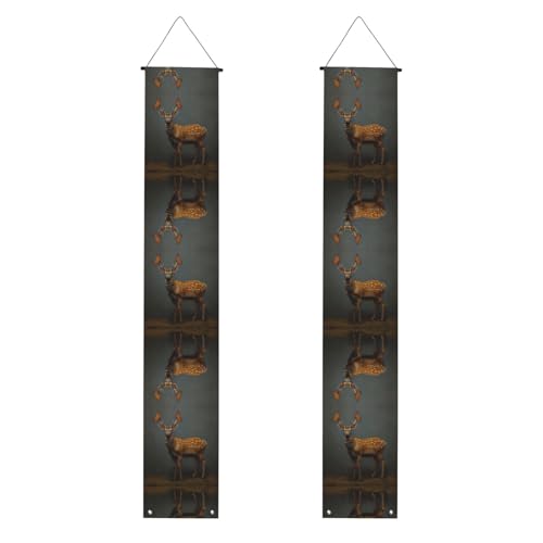 Veranda-Banner WZYWHJ Schmetterling auf einem Sika-Hirsch, Druck, Dekor, Wandbehang, Banner, Türschild, für drinnen und draußen, Hof, Party, 30,5 x 180,9 cm Veranda-Banner WZYWHJ Schmetterling auf einem Sika-Hirsch, Druck, Dekor, Wandbehang, Banner, Türschild, für drinnen und draußen, Hof, Party, 30,5 x 180,9 cm von WZYWHJ