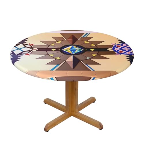 WZYWHJ Aborigine-Grafikdrucke, runde Tischdecke, wasserdicht, knitterfrei, für Esstisch, Dekoration, Tischdecke WZYWHJ Aborigine-Grafikdrucke, runde Tischdecke, wasserdicht, knitterfrei, für Esstisch, Dekoration, Tischdecke von WZYWHJ