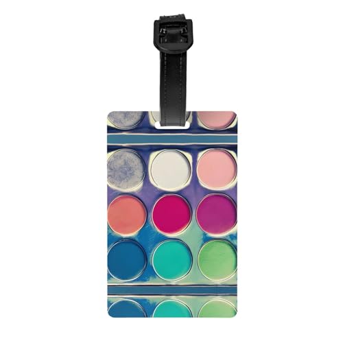 WZYWHJ Gepäckanhänger mit rundem Farbpalette, mit abnehmbarem Armband, Reisehaken zur bequemen Identifizierung, leicht und personalisierbar, Visitenkartengröße von WZYWHJ