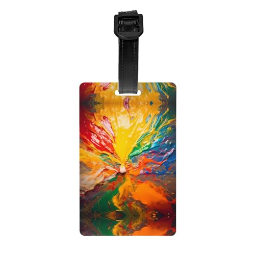 WZYWHJ Gepäckanhänger mit verschüttetem Farbpalette, mit abnehmbarem Armband, Reisehaken zur bequemen Identifizierung, leicht und personalisierbar, Visitenkartengröße WZYWHJ Gepäckanhänger mit verschüttetem Farbpalette, mit abnehmbarem Armband, Reisehaken zur bequemen Identifizierung, leicht und personalisierbar, Visitenkartengröße von WZYWHJ
