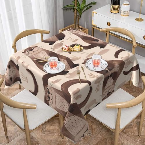 WZYWHJ Quadratische dekorative Tischdecke, 137,2 x 137,2 cm, waschbar, wiederverwendbar, Krallenotter-Druck WZYWHJ Quadratische dekorative Tischdecke, 137,2 x 137,2 cm, waschbar, wiederverwendbar, Krallenotter-Druck von WZYWHJ