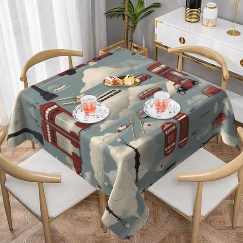 WZYWHJ Quadratische dekorative Tischdecke, 137,2 x 137,2 cm, waschbar, wiederverwendbar, Motiv: Auto in der Wolke WZYWHJ Quadratische dekorative Tischdecke, 137,2 x 137,2 cm, waschbar, wiederverwendbar, Motiv: Auto in der Wolke von WZYWHJ