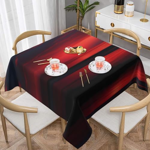 WZYWHJ Quadratische dekorative Tischdecke, 137,2 x 137,2 cm, waschbar, wiederverwendbar, Motiv: Sonnenuntergang bei Dämmerung, Rot WZYWHJ Quadratische dekorative Tischdecke, 137,2 x 137,2 cm, waschbar, wiederverwendbar, Motiv: Sonnenuntergang bei Dämmerung, Rot von WZYWHJ
