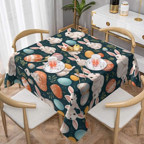 WZYWHJ Quadratische dekorative Tischdecke, 137,2 x 137,2 cm, waschbar, wiederverwendbar, Osterhasen-Druck WZYWHJ Quadratische dekorative Tischdecke, 137,2 x 137,2 cm, waschbar, wiederverwendbar, Osterhasen-Druck von WZYWHJ