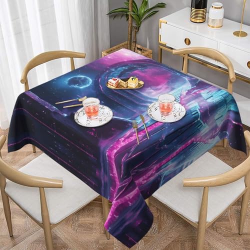WZYWHJ Quadratische dekorative Tischdecke, 137,2 x 137,2 cm, waschbar, wiederverwendbar, Sci-Fi-Weltraumbild WZYWHJ Quadratische dekorative Tischdecke, 137,2 x 137,2 cm, waschbar, wiederverwendbar, Sci-Fi-Weltraumbild von WZYWHJ