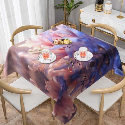 WZYWHJ Quadratische dekorative Tischdecke, 137,2 x 137,2 cm, waschbar, wiederverwendbar, blauer Hyazinthen-Druck WZYWHJ Quadratische dekorative Tischdecke, 137,2 x 137,2 cm, waschbar, wiederverwendbar, blauer Hyazinthen-Druck von WZYWHJ