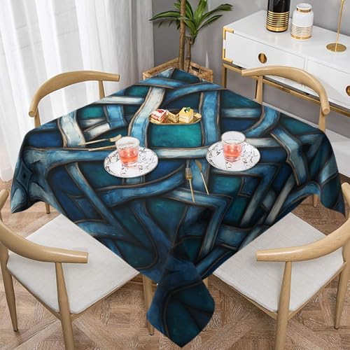 WZYWHJ Quadratische dekorative Tischdecke, 137,2 x 137,2 cm, waschbar, wiederverwendbar, buntes keltisches Knotenmuster WZYWHJ Quadratische dekorative Tischdecke, 137,2 x 137,2 cm, waschbar, wiederverwendbar, buntes keltisches Knotenmuster von WZYWHJ