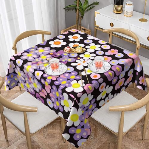WZYWHJ Quadratische dekorative Tischdecke, 137,2 x 137,2 cm, waschbar, wiederverwendbar, kleines Blumenmuster WZYWHJ Quadratische dekorative Tischdecke, 137,2 x 137,2 cm, waschbar, wiederverwendbar, kleines Blumenmuster von WZYWHJ