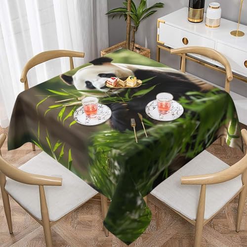 WZYWHJ Quadratische dekorative Tischdecke, 137,2 x 137,2 cm, waschbar, wiederverwendbar, niedliches Panda-Muster WZYWHJ Quadratische dekorative Tischdecke, 137,2 x 137,2 cm, waschbar, wiederverwendbar, niedliches Panda-Muster von WZYWHJ
