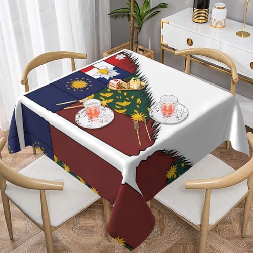 WZYWHJ Quadratische dekorative Tischdecke, 137,2 x 137,2 cm, waschbar, wiederverwendbar, patriotisches Muster WZYWHJ Quadratische dekorative Tischdecke, 137,2 x 137,2 cm, waschbar, wiederverwendbar, patriotisches Muster von WZYWHJ