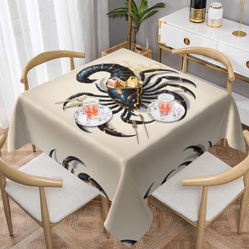 WZYWHJ Quadratische dekorative Tischdecke, 137,2 x 137,2 cm, waschbar, wiederverwendbar, riesiger Skorpion-Druck WZYWHJ Quadratische dekorative Tischdecke, 137,2 x 137,2 cm, waschbar, wiederverwendbar, riesiger Skorpion-Druck von WZYWHJ