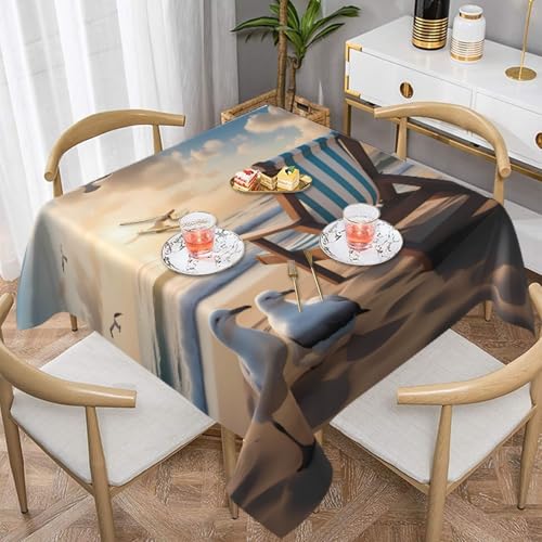WZYWHJ Quadratische dekorative Tischdecke, 137,2 x 137,2 cm, waschbar, wiederverwendbar, schöner blauer Himmel und Meer WZYWHJ Quadratische dekorative Tischdecke, 137,2 x 137,2 cm, waschbar, wiederverwendbar, schöner blauer Himmel und Meer von WZYWHJ