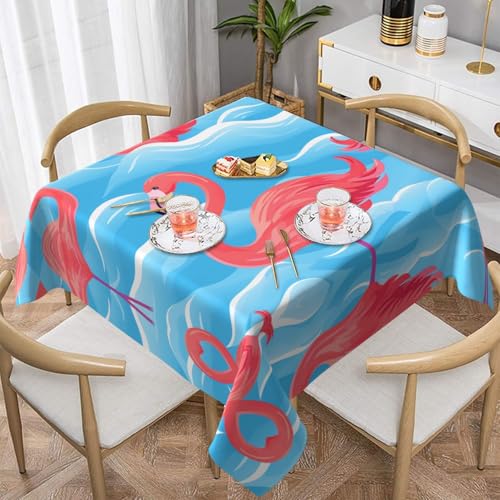 WZYWHJ Quadratische dekorative Tischdecke, 137,2 x 137,2 cm, waschbar, wiederverwendbar, schwarze Flamingo-Drucke WZYWHJ Quadratische dekorative Tischdecke, 137,2 x 137,2 cm, waschbar, wiederverwendbar, schwarze Flamingo-Drucke von WZYWHJ