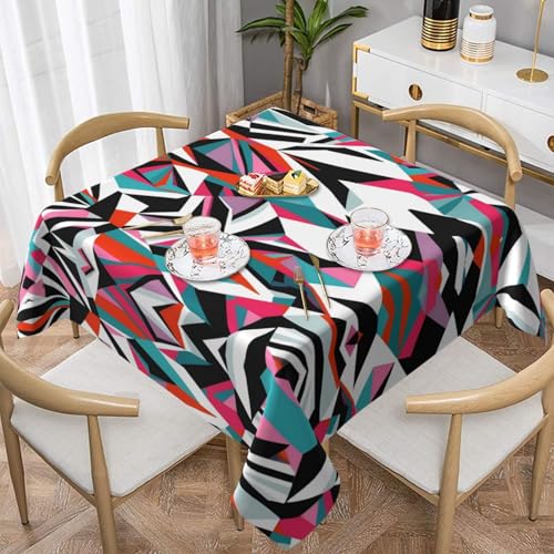 WZYWHJ Quadratische dekorative Tischdecke, 137,2 x 137,2 cm, waschbar und wiederverwendbar, quadratisches Zebramuster WZYWHJ Quadratische dekorative Tischdecke, 137,2 x 137,2 cm, waschbar und wiederverwendbar, quadratisches Zebramuster von WZYWHJ