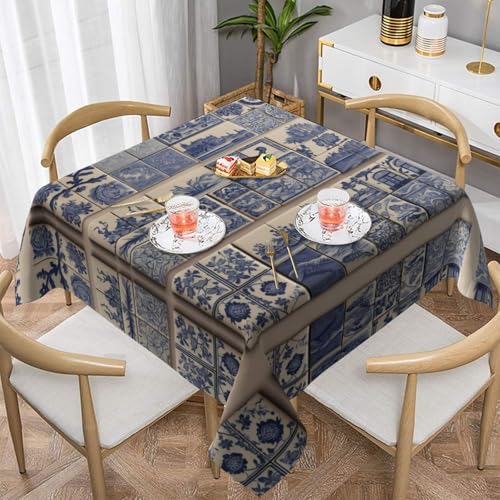WZYWHJ Quadratische dekorative Tischdecke, 137,2 x 137,2 cm, waschbare und wiederverwendbare Sbon-Fliesen-Muster WZYWHJ Quadratische dekorative Tischdecke, 137,2 x 137,2 cm, waschbare und wiederverwendbare Sbon-Fliesen-Muster von WZYWHJ