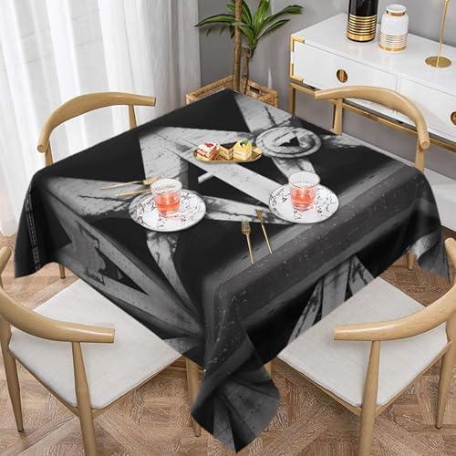WZYWHJ Quadratische dekorative Tischdecke, 152,4 x 152,4 cm, waschbar, wiederverwendbar, Architektur in Schwarz und Weiß, bedruckt WZYWHJ Quadratische dekorative Tischdecke, 152,4 x 152,4 cm, waschbar, wiederverwendbar, Architektur in Schwarz und Weiß, bedruckt von WZYWHJ