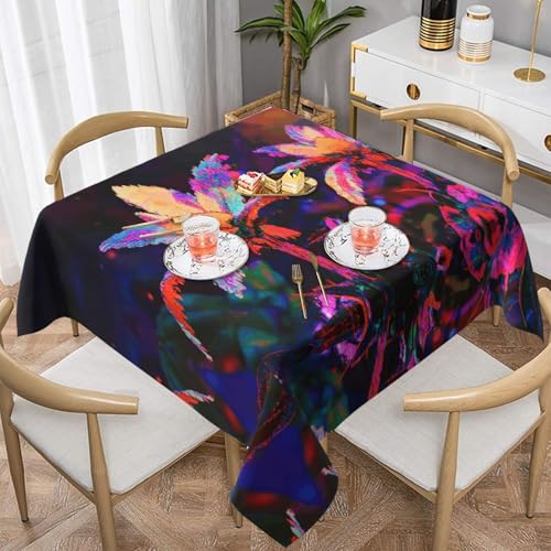 WZYWHJ Quadratische dekorative Tischdecke, 152,4 x 152,4 cm, waschbar, wiederverwendbar, Fehlerbotanik-Muster WZYWHJ Quadratische dekorative Tischdecke, 152,4 x 152,4 cm, waschbar, wiederverwendbar, Fehlerbotanik-Muster von WZYWHJ