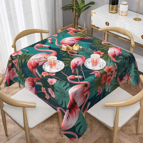 WZYWHJ Quadratische dekorative Tischdecke, 152,4 x 152,4 cm, waschbar, wiederverwendbar, Flamingo-Drucke WZYWHJ Quadratische dekorative Tischdecke, 152,4 x 152,4 cm, waschbar, wiederverwendbar, Flamingo-Drucke von WZYWHJ