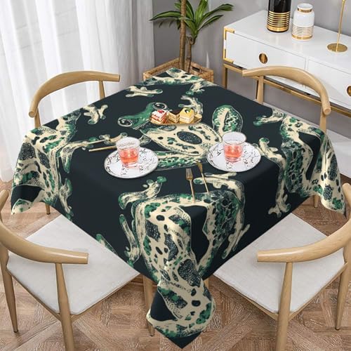 WZYWHJ Quadratische dekorative Tischdecke, 152,4 x 152,4 cm, waschbar, wiederverwendbar, Frosch-Muster WZYWHJ Quadratische dekorative Tischdecke, 152,4 x 152,4 cm, waschbar, wiederverwendbar, Frosch-Muster von WZYWHJ