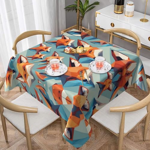 WZYWHJ Quadratische dekorative Tischdecke, 152,4 x 152,4 cm, waschbar, wiederverwendbar, Fuchs-Motiv WZYWHJ Quadratische dekorative Tischdecke, 152,4 x 152,4 cm, waschbar, wiederverwendbar, Fuchs-Motiv von WZYWHJ
