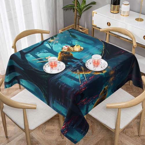 WZYWHJ Quadratische dekorative Tischdecke, 152,4 x 152,4 cm, waschbar, wiederverwendbar, Löwenbild WZYWHJ Quadratische dekorative Tischdecke, 152,4 x 152,4 cm, waschbar, wiederverwendbar, Löwenbild von WZYWHJ