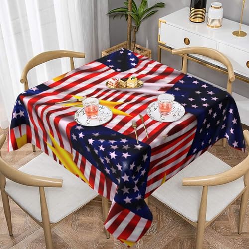 WZYWHJ Quadratische dekorative Tischdecke, 152,4 x 152,4 cm, waschbar, wiederverwendbar, Motiv Nationalflagge WZYWHJ Quadratische dekorative Tischdecke, 152,4 x 152,4 cm, waschbar, wiederverwendbar, Motiv Nationalflagge von WZYWHJ