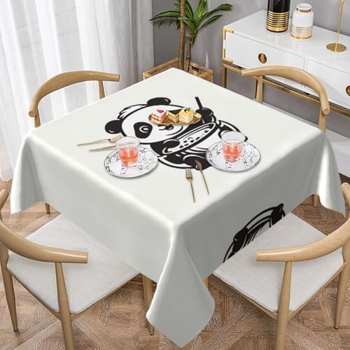 WZYWHJ Quadratische dekorative Tischdecke, 152,4 x 152,4 cm, waschbar, wiederverwendbar, Motiv: Baby-Panda, Essen, bedruckt WZYWHJ Quadratische dekorative Tischdecke, 152,4 x 152,4 cm, waschbar, wiederverwendbar, Motiv: Baby-Panda, Essen, bedruckt von WZYWHJ