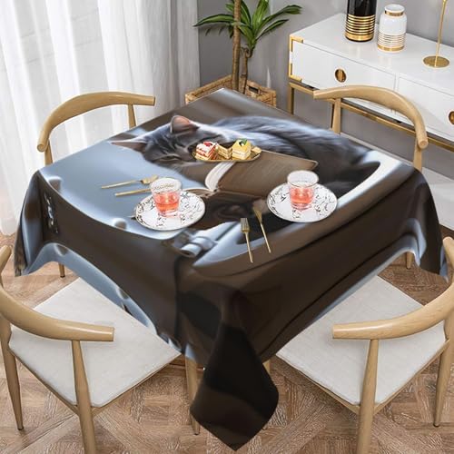 WZYWHJ Quadratische dekorative Tischdecke, 152,4 x 152,4 cm, waschbar, wiederverwendbar, Motiv: Kätzchen WZYWHJ Quadratische dekorative Tischdecke, 152,4 x 152,4 cm, waschbar, wiederverwendbar, Motiv: Kätzchen von WZYWHJ