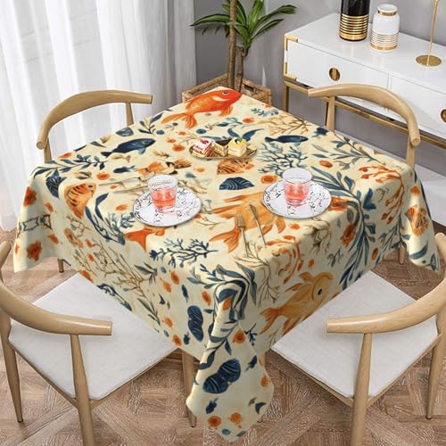 WZYWHJ Quadratische dekorative Tischdecke, 152,4 x 152,4 cm, waschbar, wiederverwendbar, Motiv: Meereslebewesen WZYWHJ Quadratische dekorative Tischdecke, 152,4 x 152,4 cm, waschbar, wiederverwendbar, Motiv: Meereslebewesen von WZYWHJ