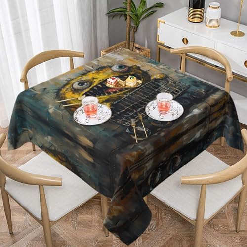 WZYWHJ Quadratische dekorative Tischdecke, 152,4 x 152,4 cm, waschbar, wiederverwendbar, Motiv: Monster im Kinderwagen, bedruckt WZYWHJ Quadratische dekorative Tischdecke, 152,4 x 152,4 cm, waschbar, wiederverwendbar, Motiv: Monster im Kinderwagen, bedruckt von WZYWHJ