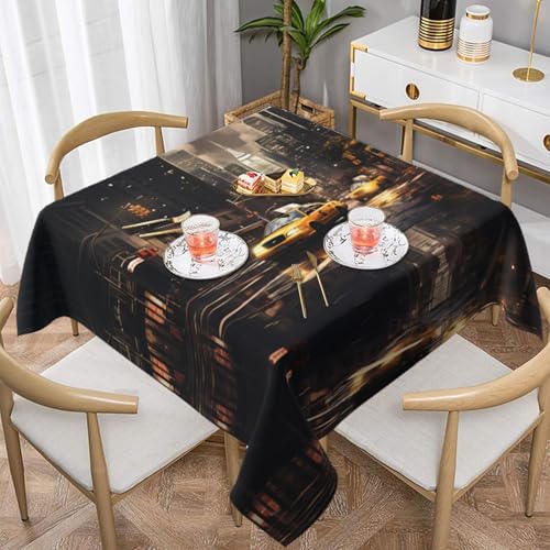 WZYWHJ Quadratische dekorative Tischdecke, 152,4 x 152,4 cm, waschbar, wiederverwendbar, Motiv: New York Fashion City, bedruckt WZYWHJ Quadratische dekorative Tischdecke, 152,4 x 152,4 cm, waschbar, wiederverwendbar, Motiv: New York Fashion City, bedruckt von WZYWHJ