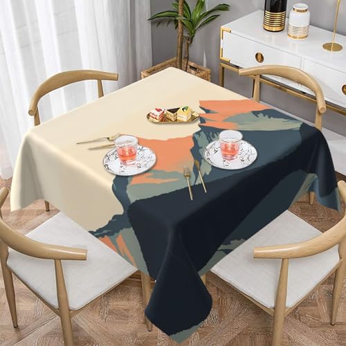 WZYWHJ Quadratische dekorative Tischdecke, 152,4 x 152,4 cm, waschbar, wiederverwendbar, Motiv: Sonnenaufgang WZYWHJ Quadratische dekorative Tischdecke, 152,4 x 152,4 cm, waschbar, wiederverwendbar, Motiv: Sonnenaufgang von WZYWHJ