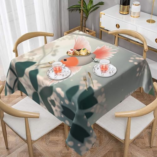 WZYWHJ Quadratische dekorative Tischdecke, 152,4 x 152,4 cm, waschbar, wiederverwendbar, Motiv: Vögel, fliegendes Bild WZYWHJ Quadratische dekorative Tischdecke, 152,4 x 152,4 cm, waschbar, wiederverwendbar, Motiv: Vögel, fliegendes Bild von WZYWHJ