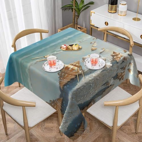 WZYWHJ Quadratische dekorative Tischdecke, 152,4 x 152,4 cm, waschbar, wiederverwendbar, Muscheln am Strand, bedruckt WZYWHJ Quadratische dekorative Tischdecke, 152,4 x 152,4 cm, waschbar, wiederverwendbar, Muscheln am Strand, bedruckt von WZYWHJ