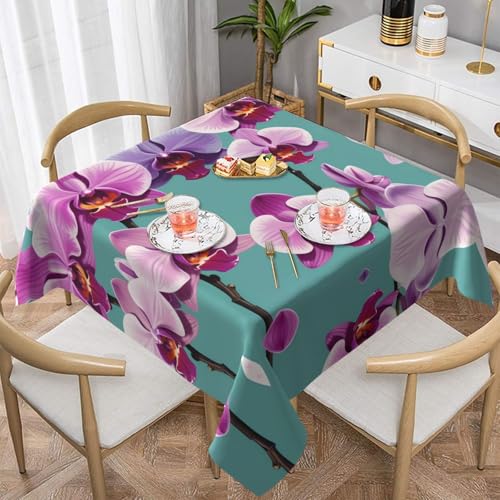 WZYWHJ Quadratische dekorative Tischdecke, 152,4 x 152,4 cm, waschbar, wiederverwendbar, Orchideenzweig-Drucke WZYWHJ Quadratische dekorative Tischdecke, 152,4 x 152,4 cm, waschbar, wiederverwendbar, Orchideenzweig-Drucke von WZYWHJ