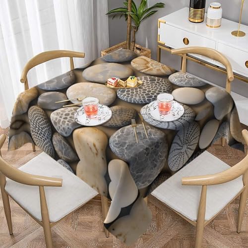 WZYWHJ Quadratische dekorative Tischdecke, 152,4 x 152,4 cm, waschbar, wiederverwendbar, Petoskey-Stein-Druck WZYWHJ Quadratische dekorative Tischdecke, 152,4 x 152,4 cm, waschbar, wiederverwendbar, Petoskey-Stein-Druck von WZYWHJ