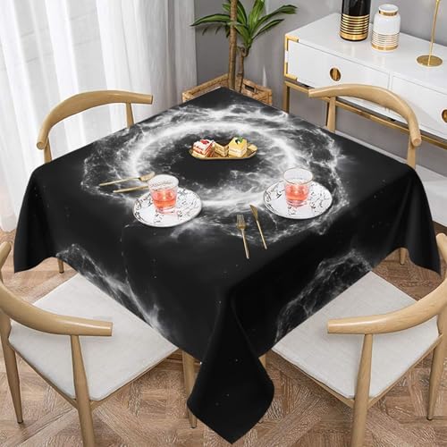 WZYWHJ Quadratische dekorative Tischdecke, 152,4 x 152,4 cm, waschbar, wiederverwendbar, Sternring, kosmisches Vortex-Muster WZYWHJ Quadratische dekorative Tischdecke, 152,4 x 152,4 cm, waschbar, wiederverwendbar, Sternring, kosmisches Vortex-Muster von WZYWHJ