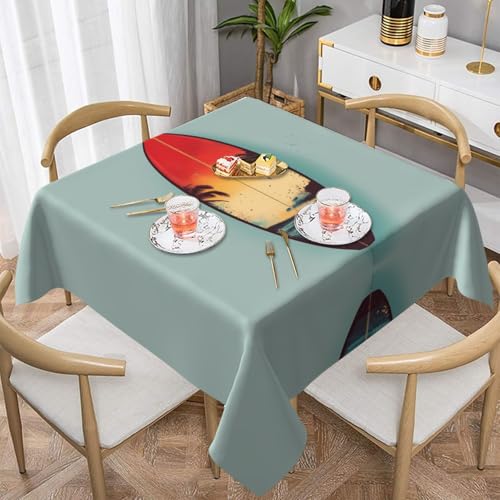 WZYWHJ Quadratische dekorative Tischdecke, 152,4 x 152,4 cm, waschbar, wiederverwendbar, Surfbrett-Muster WZYWHJ Quadratische dekorative Tischdecke, 152,4 x 152,4 cm, waschbar, wiederverwendbar, Surfbrett-Muster von WZYWHJ