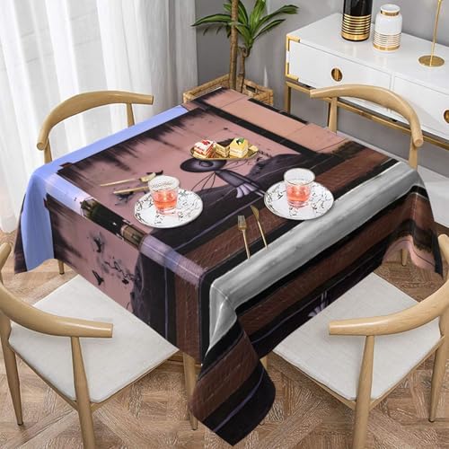 WZYWHJ Quadratische dekorative Tischdecke, 152,4 x 152,4 cm, waschbar, wiederverwendbar, Wandkunstbild WZYWHJ Quadratische dekorative Tischdecke, 152,4 x 152,4 cm, waschbar, wiederverwendbar, Wandkunstbild von WZYWHJ