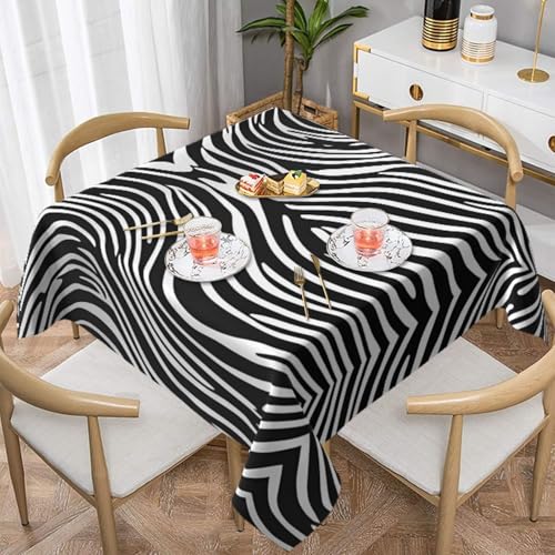 WZYWHJ Quadratische dekorative Tischdecke, 152,4 x 152,4 cm, waschbar, wiederverwendbar, Zebramuster WZYWHJ Quadratische dekorative Tischdecke, 152,4 x 152,4 cm, waschbar, wiederverwendbar, Zebramuster von WZYWHJ