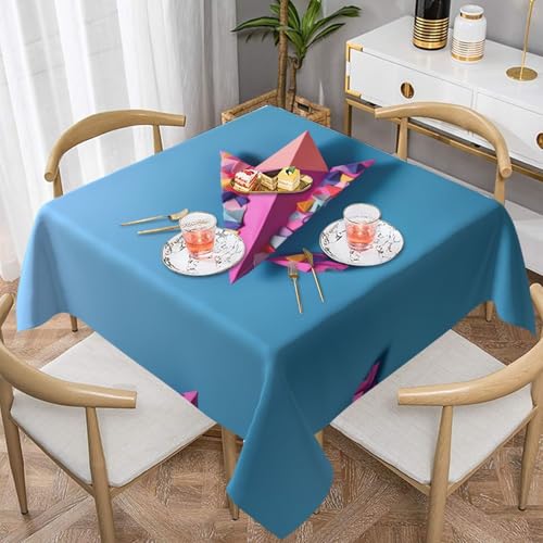 WZYWHJ Quadratische dekorative Tischdecke, 152,4 x 152,4 cm, waschbar, wiederverwendbar, buntes Papier, Flugzeugdruck WZYWHJ Quadratische dekorative Tischdecke, 152,4 x 152,4 cm, waschbar, wiederverwendbar, buntes Papier, Flugzeugdruck von WZYWHJ