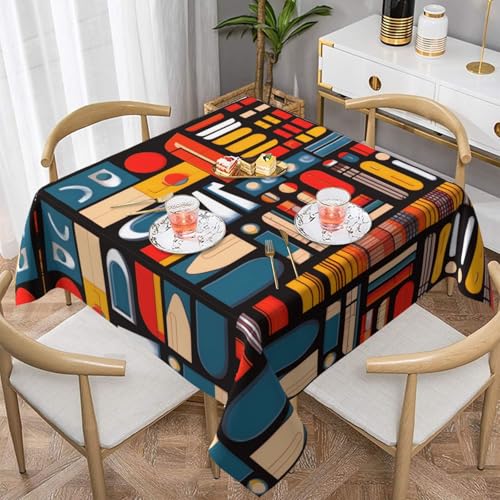WZYWHJ Quadratische dekorative Tischdecke, 152,4 x 152,4 cm, waschbar, wiederverwendbar, geometrisches Weltraummuster WZYWHJ Quadratische dekorative Tischdecke, 152,4 x 152,4 cm, waschbar, wiederverwendbar, geometrisches Weltraummuster von WZYWHJ