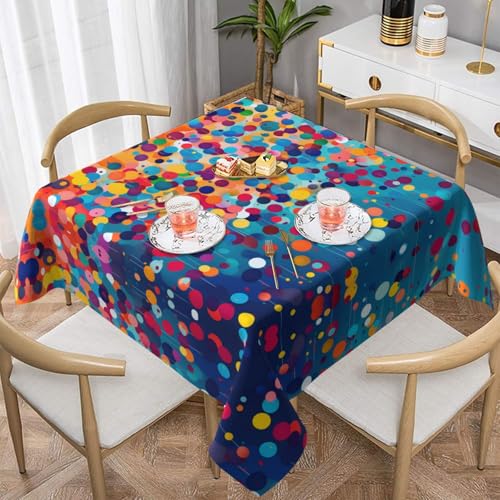 WZYWHJ Quadratische dekorative Tischdecke, 152,4 x 152,4 cm, waschbar, wiederverwendbar, gepunktetes Ballonbild WZYWHJ Quadratische dekorative Tischdecke, 152,4 x 152,4 cm, waschbar, wiederverwendbar, gepunktetes Ballonbild von WZYWHJ