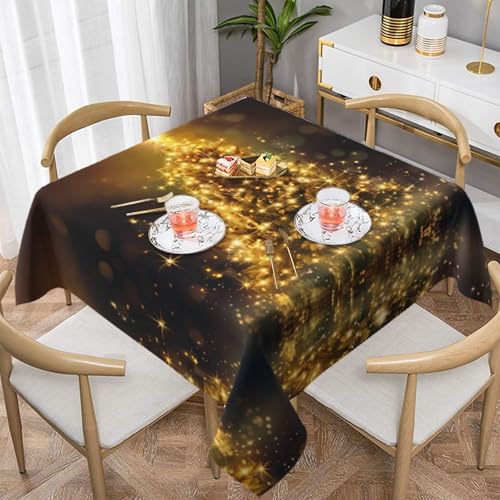 WZYWHJ Quadratische dekorative Tischdecke, 152,4 x 152,4 cm, waschbar, wiederverwendbar, glitzernder Weihnachtsbaum-Druck WZYWHJ Quadratische dekorative Tischdecke, 152,4 x 152,4 cm, waschbar, wiederverwendbar, glitzernder Weihnachtsbaum-Druck von WZYWHJ