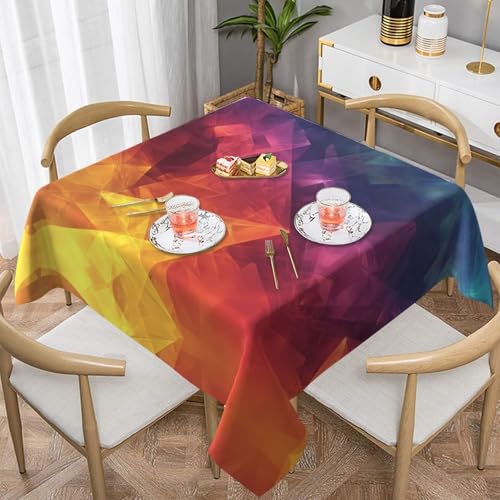 WZYWHJ Quadratische dekorative Tischdecke, 152,4 x 152,4 cm, waschbar, wiederverwendbar, kegelförmig, Farbverlaufsmuster WZYWHJ Quadratische dekorative Tischdecke, 152,4 x 152,4 cm, waschbar, wiederverwendbar, kegelförmig, Farbverlaufsmuster von WZYWHJ