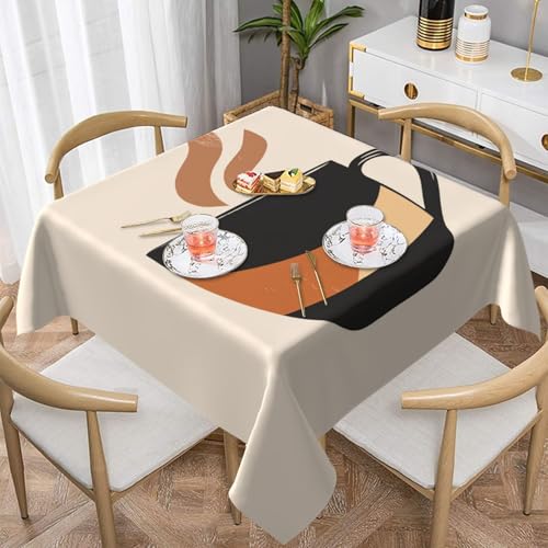 WZYWHJ Quadratische dekorative Tischdecke, 152,4 x 152,4 cm, waschbar, wiederverwendbar, minimalistischer Kaffee-Druck WZYWHJ Quadratische dekorative Tischdecke, 152,4 x 152,4 cm, waschbar, wiederverwendbar, minimalistischer Kaffee-Druck von WZYWHJ