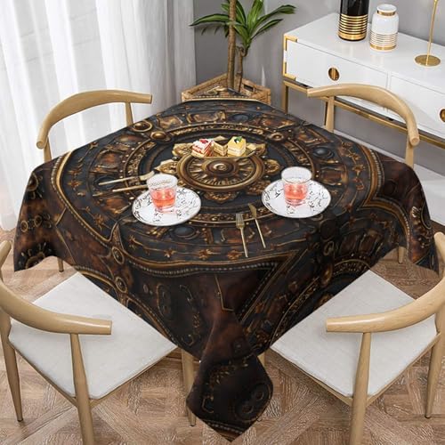 WZYWHJ Quadratische dekorative Tischdecke, 152,4 x 152,4 cm, waschbar, wiederverwendbar, riesiges Plattenspielerbild WZYWHJ Quadratische dekorative Tischdecke, 152,4 x 152,4 cm, waschbar, wiederverwendbar, riesiges Plattenspielerbild von WZYWHJ