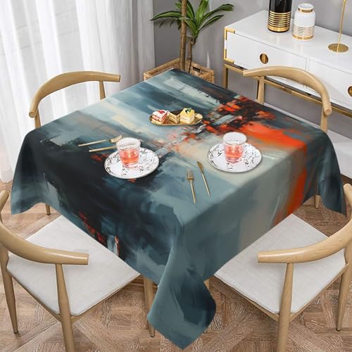 WZYWHJ Quadratische dekorative Tischdecke, 152,4 x 152,4 cm, waschbar, wiederverwendbar, verschwommene Stadtdrucke WZYWHJ Quadratische dekorative Tischdecke, 152,4 x 152,4 cm, waschbar, wiederverwendbar, verschwommene Stadtdrucke von WZYWHJ